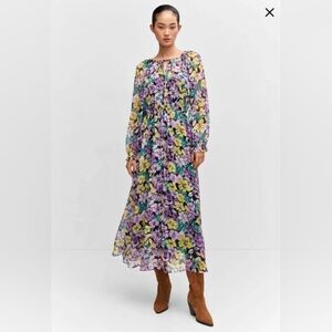 NWT Mango Floral Maxi Dress Size S